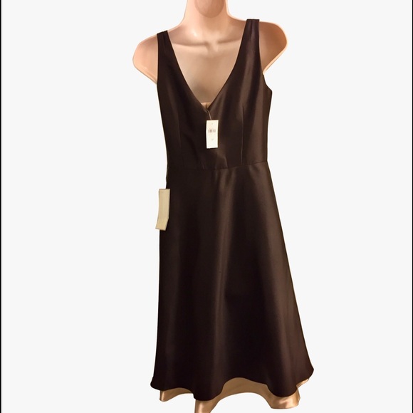 Sleeveless Brown Silk Ann Taylor Dress - Picture 6 of 6